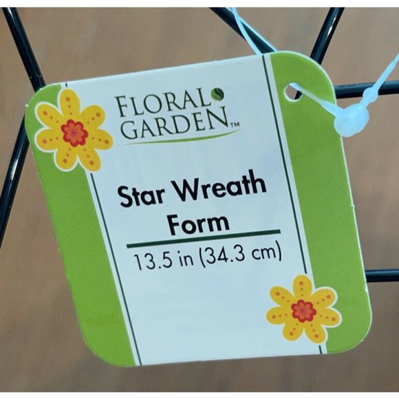 Star Wire Wreath Form Frame DIY Wedding Thanksgiving Holiday Floral Decor x3 NEW - Picture 2 of 3